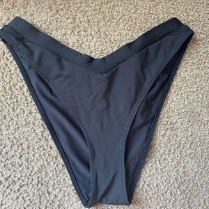 Black high leg bikini bottoms